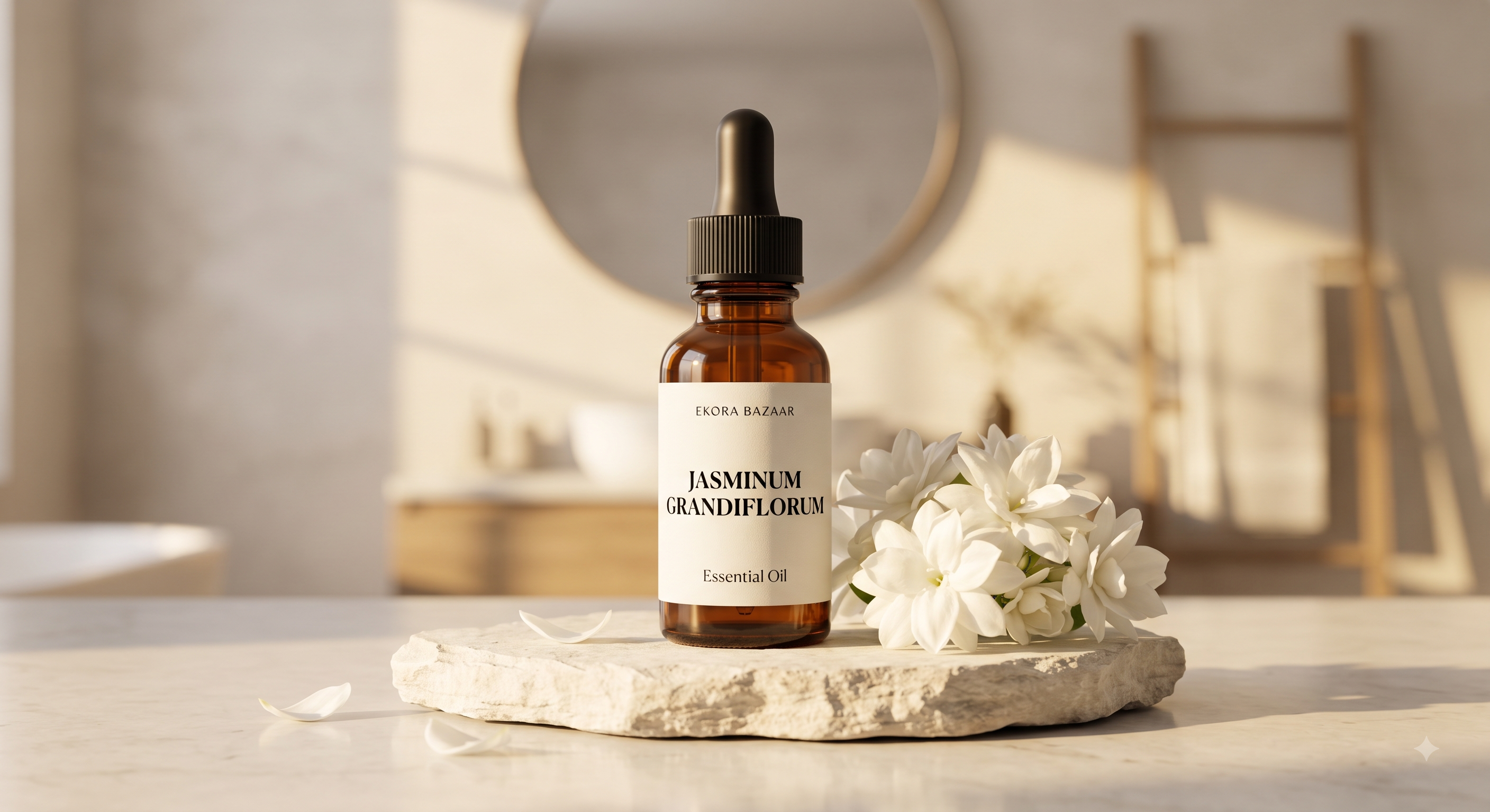 PURE JASMINUM GRANDIFLORUM ESSENTIAL OIL (JASMINE) 100% PURE , DISTILLED ESSENTIAL OILS ORIGIN INDIA